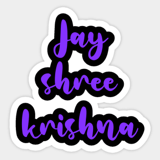 Jai shree krishna for Krishna lovers Sticker